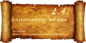 Leitersdorfer Adrienn névjegykártya